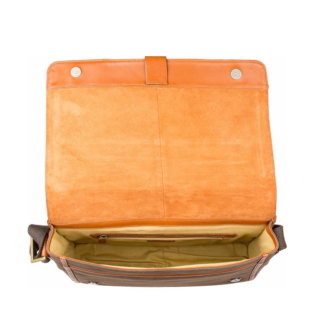 Aiden Canvas Leather Laptop Messenger