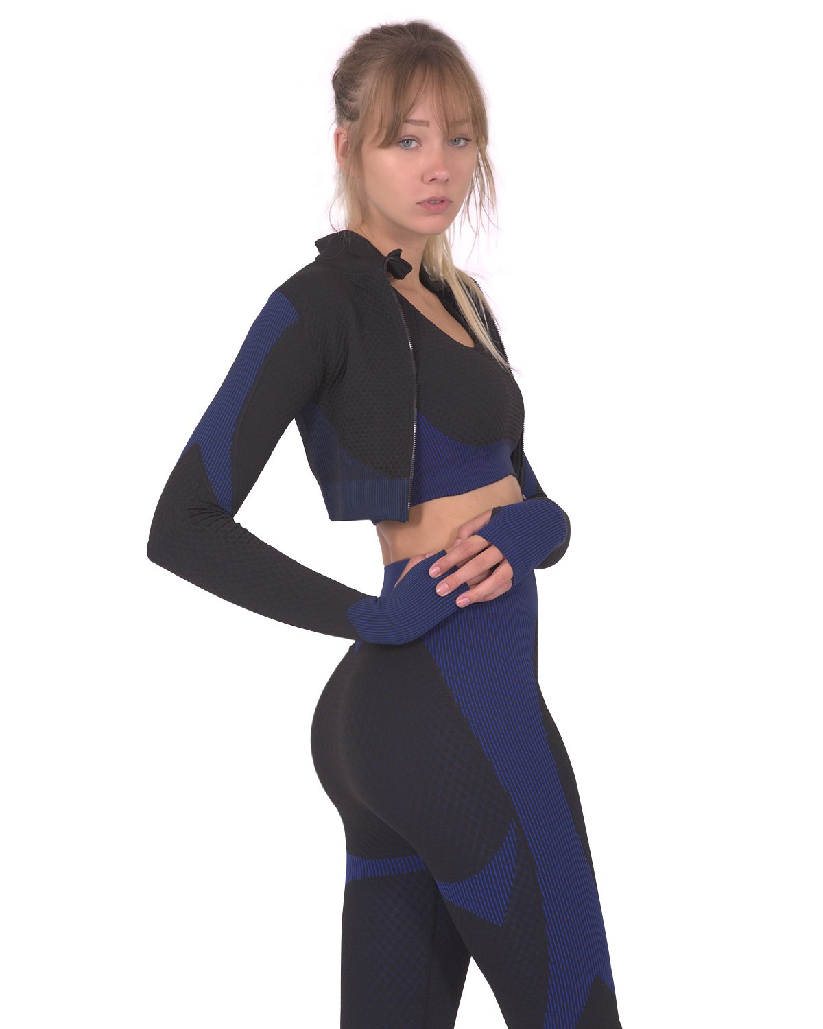 Trois Seamless Sports Jacket - Black With Navy