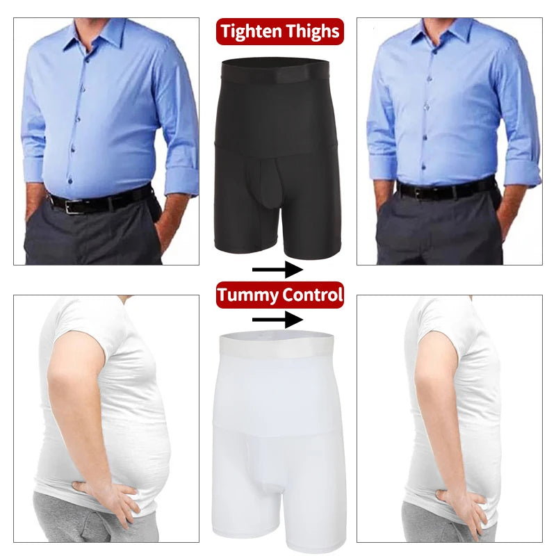 Pantalones cortos de compresión moldeadores de cuerpo para hombres