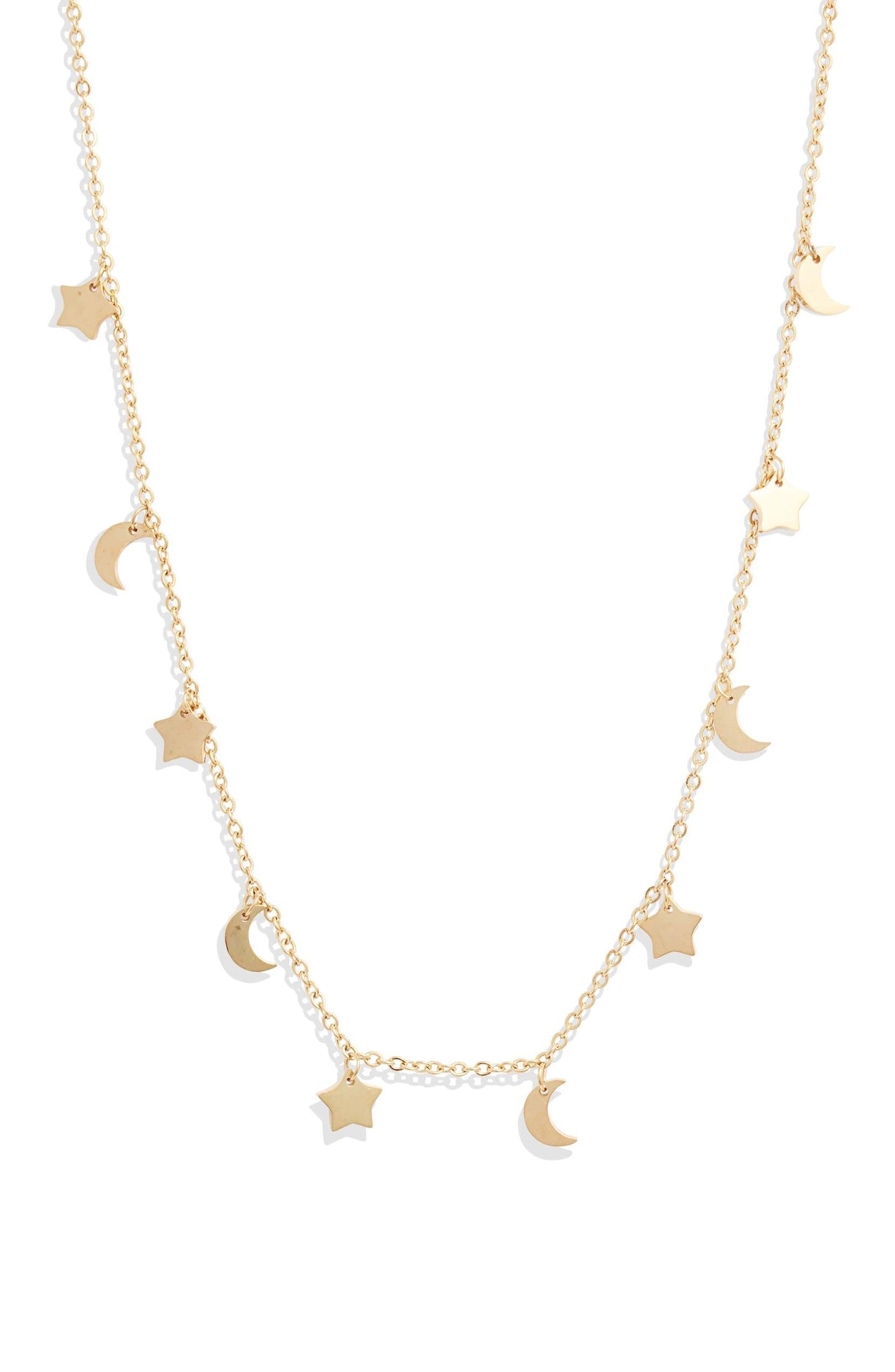 Sun Moon Stars Charm Necklace