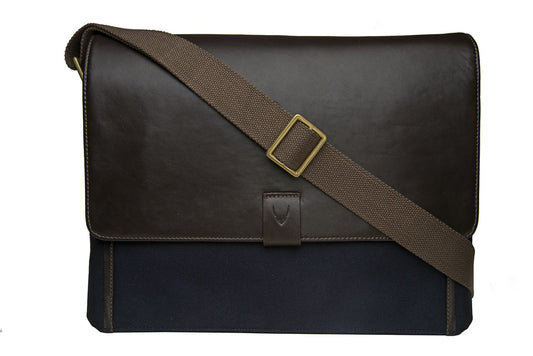 Aiden Canvas Leather Laptop Messenger