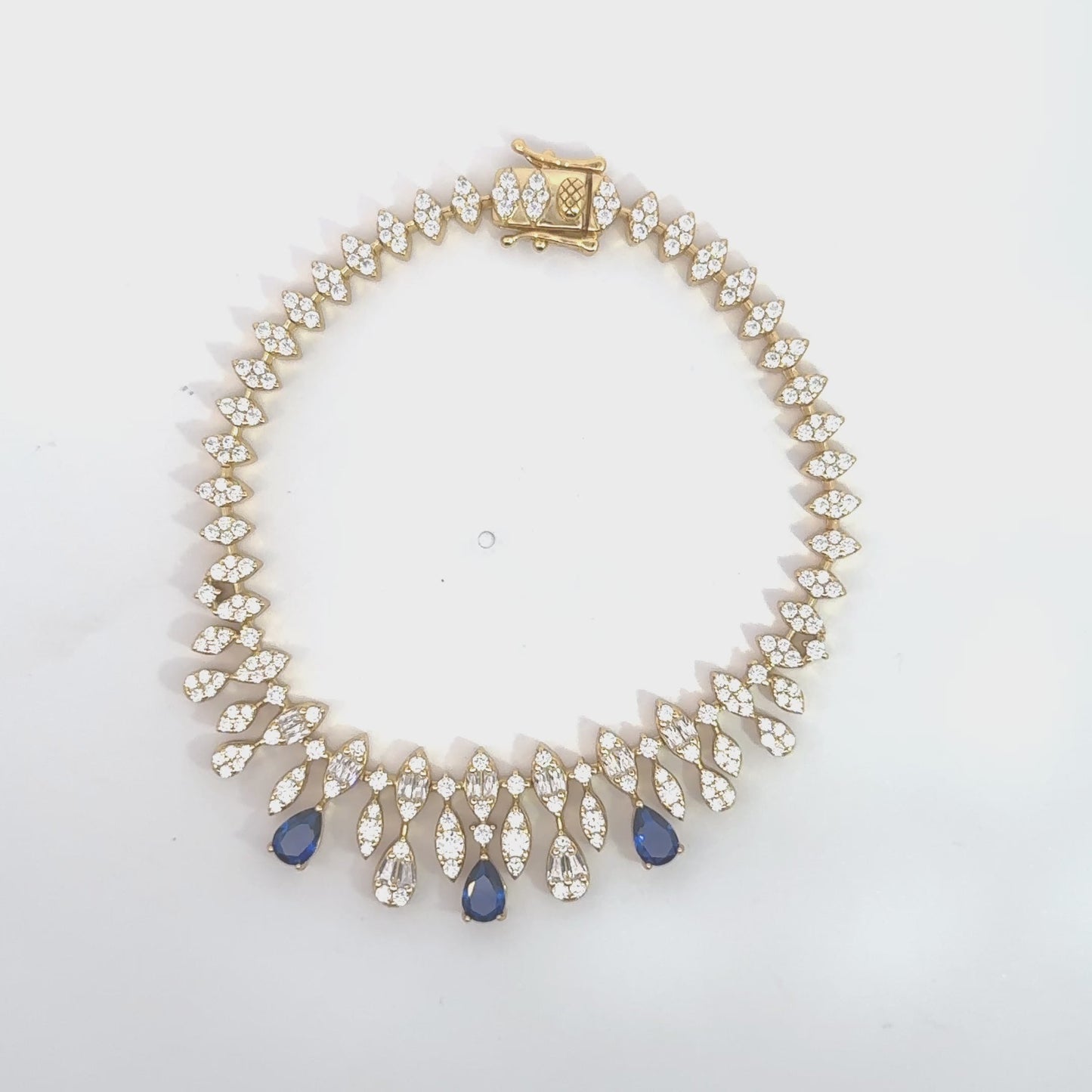 Duchess Sapphire Tennis Bracelet Gold