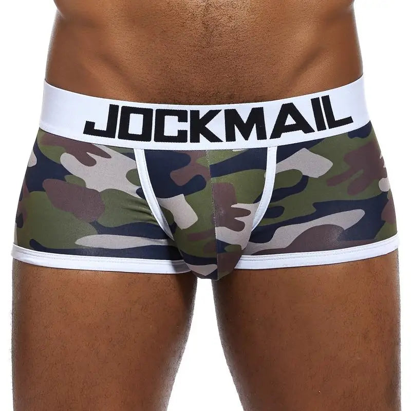 Calzoncillos tipo slip de seda helada con estampado de camuflaje para hombre de JOCKMAIL