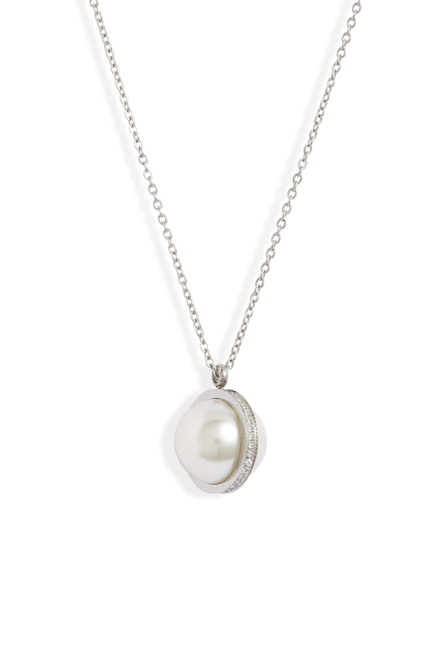 Pearl Crystal Orbit Necklace | More Colors Available