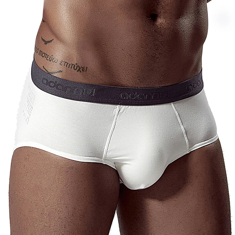 Solid Breathable Bikini Cotton Men Underwear