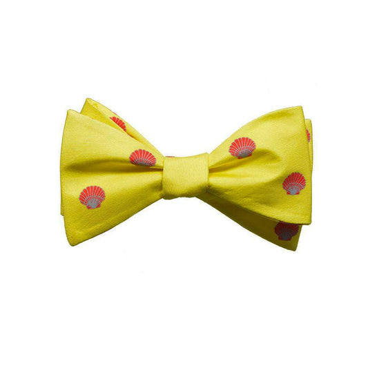 Sea Shell Bow Tie - Red, Printed Silk