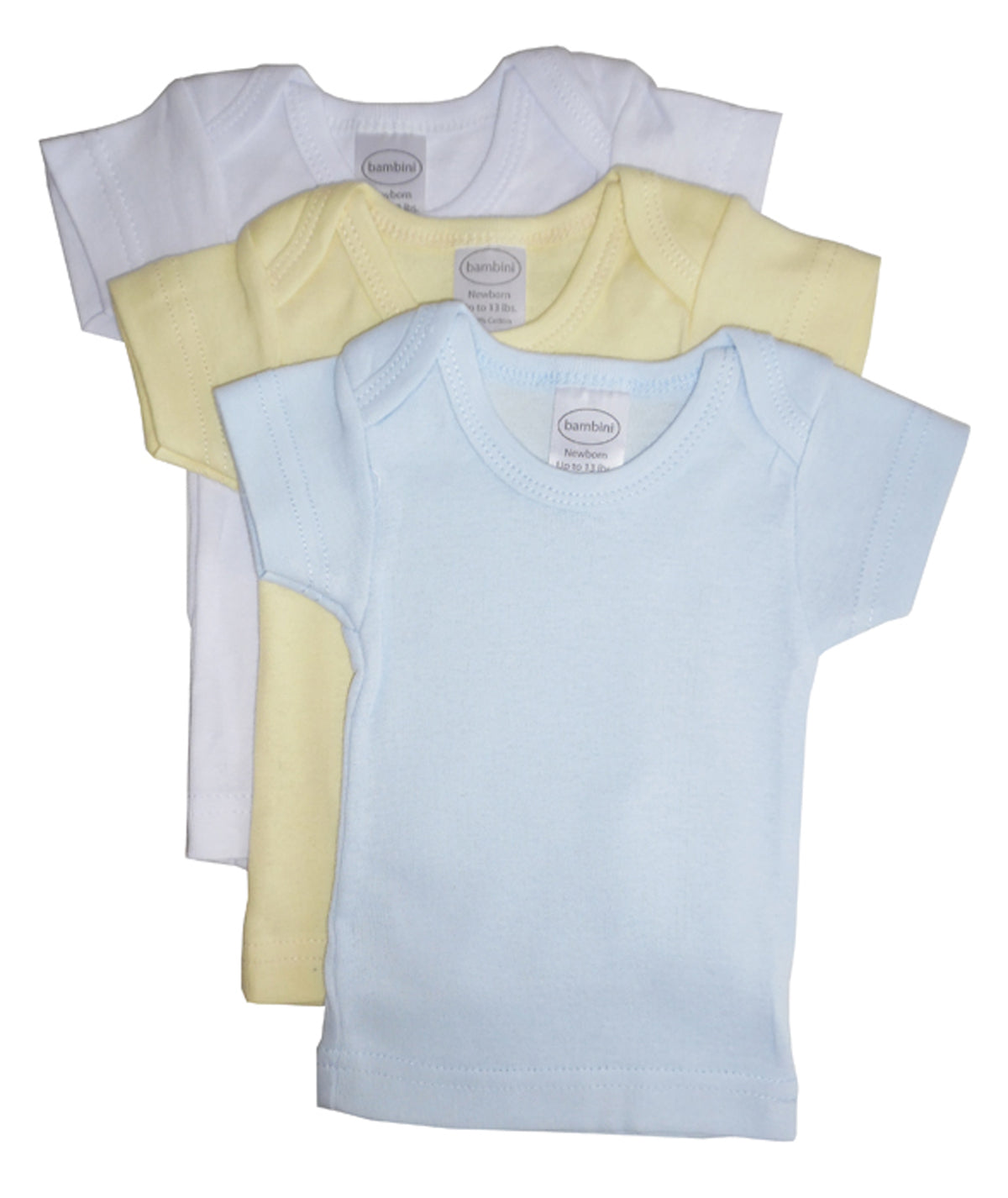 Bambini Boys Pastel Variety Short Sleeve Lap T-Shirts - 3 Pack