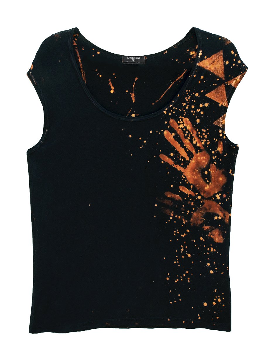 Camiseta de yoga Star Yantra negra