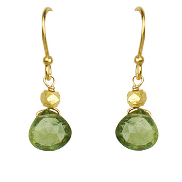 Pendientes colgantes de peridoto