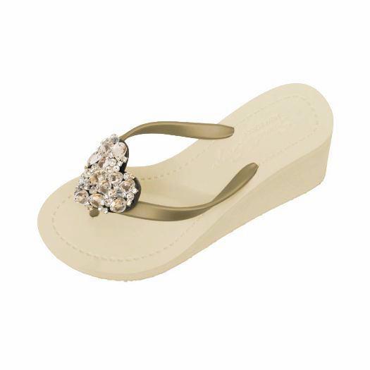 Chelsea Heart (Crystal) - Women's High Wedge