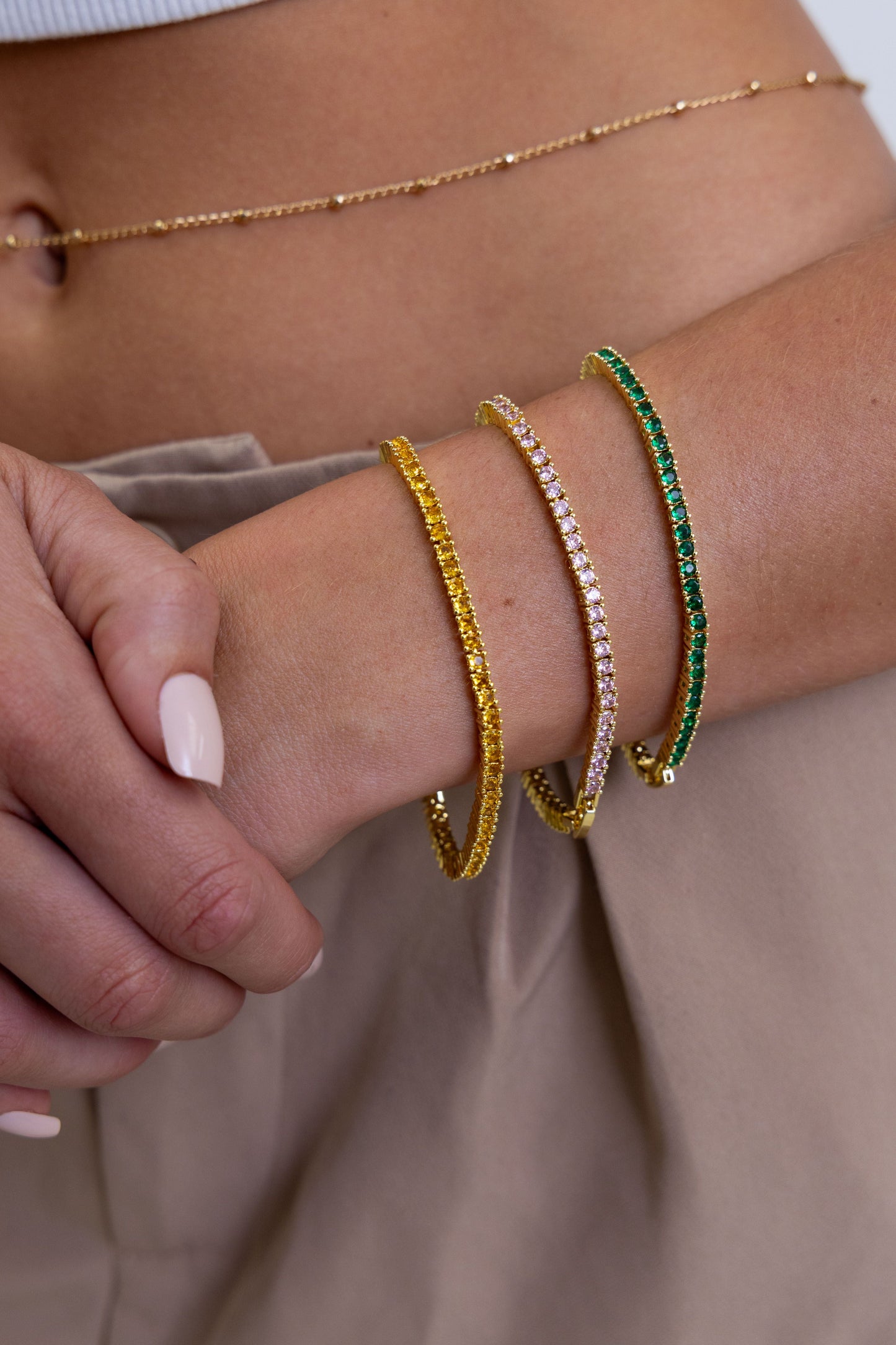 Karla Tennis Bracelet - Citrine