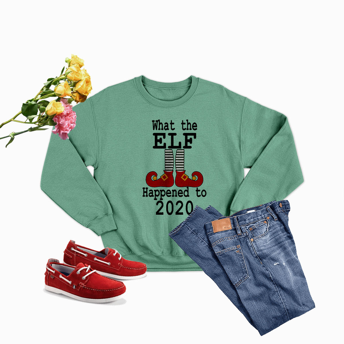 Sudadera con capucha What the Elf happened to 2020