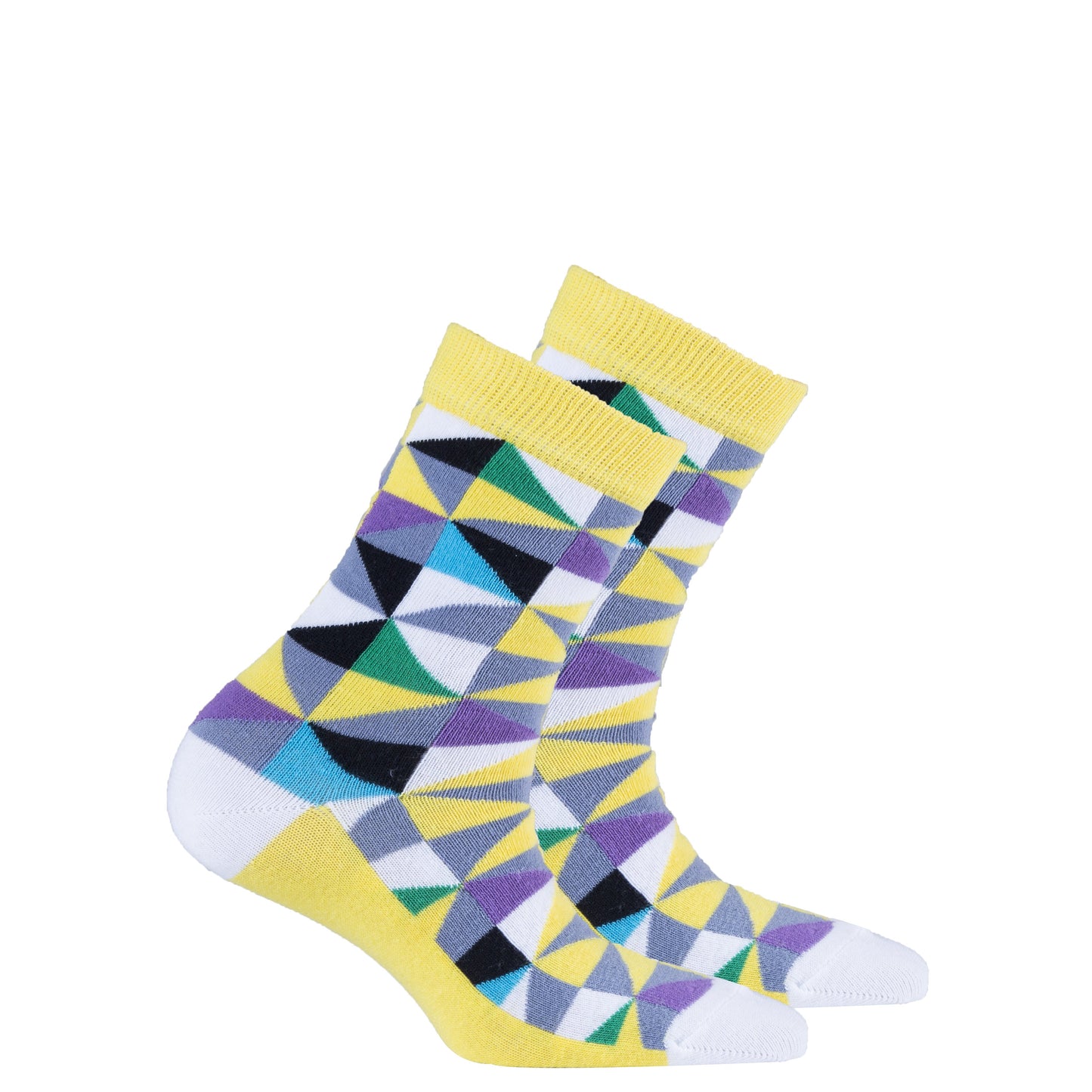 Kids Yellow Triangle Socks