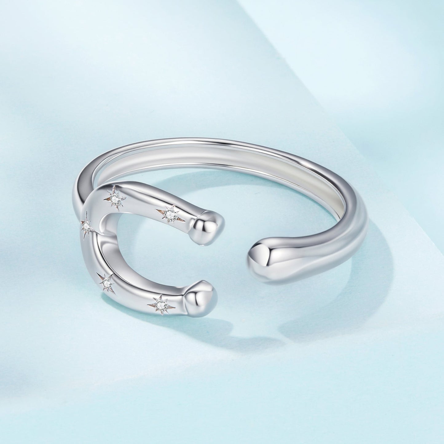 925 Sterling Silver & White Gold Plated Pavé CZ Ring