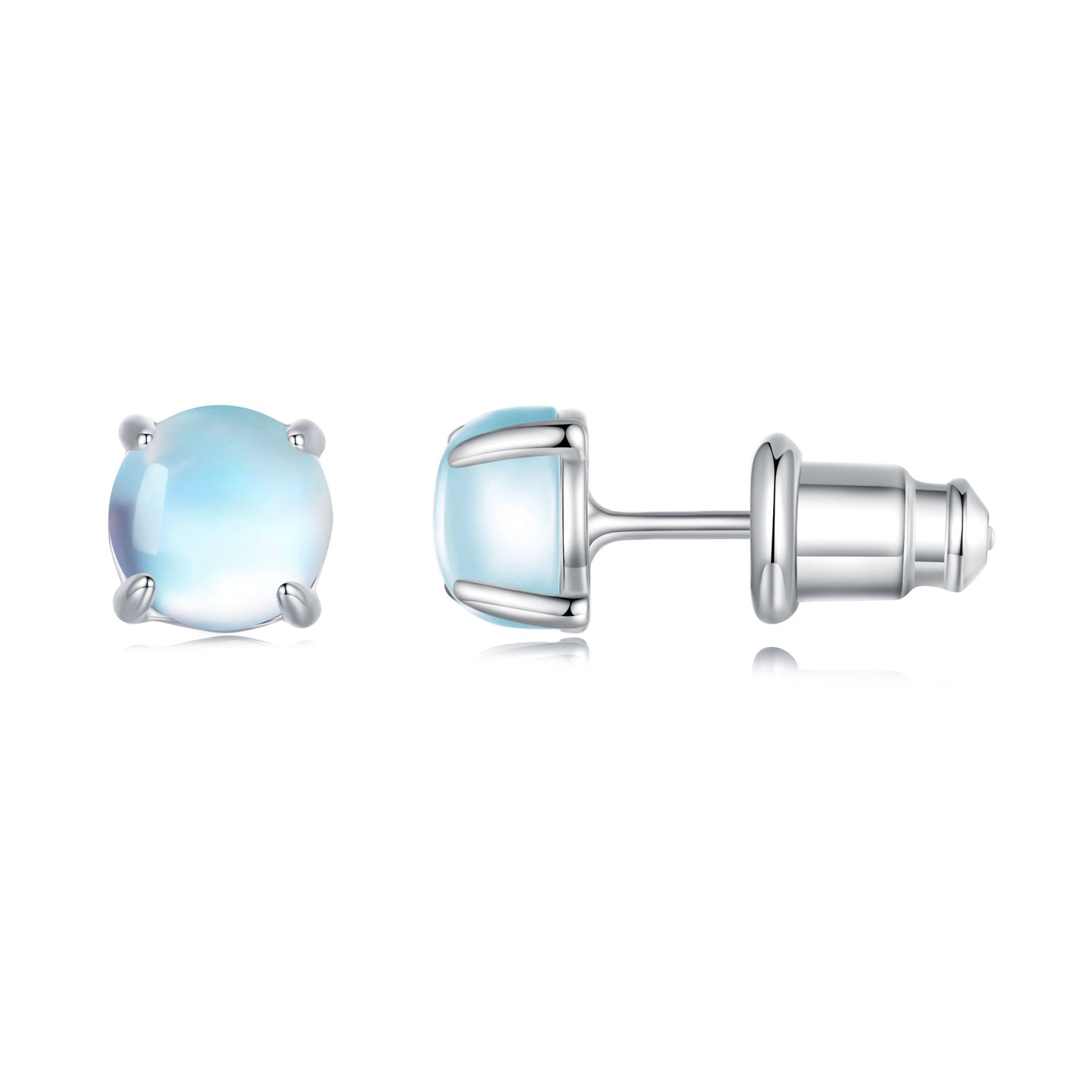 925 Sterling Silver Opal Earrings for Women