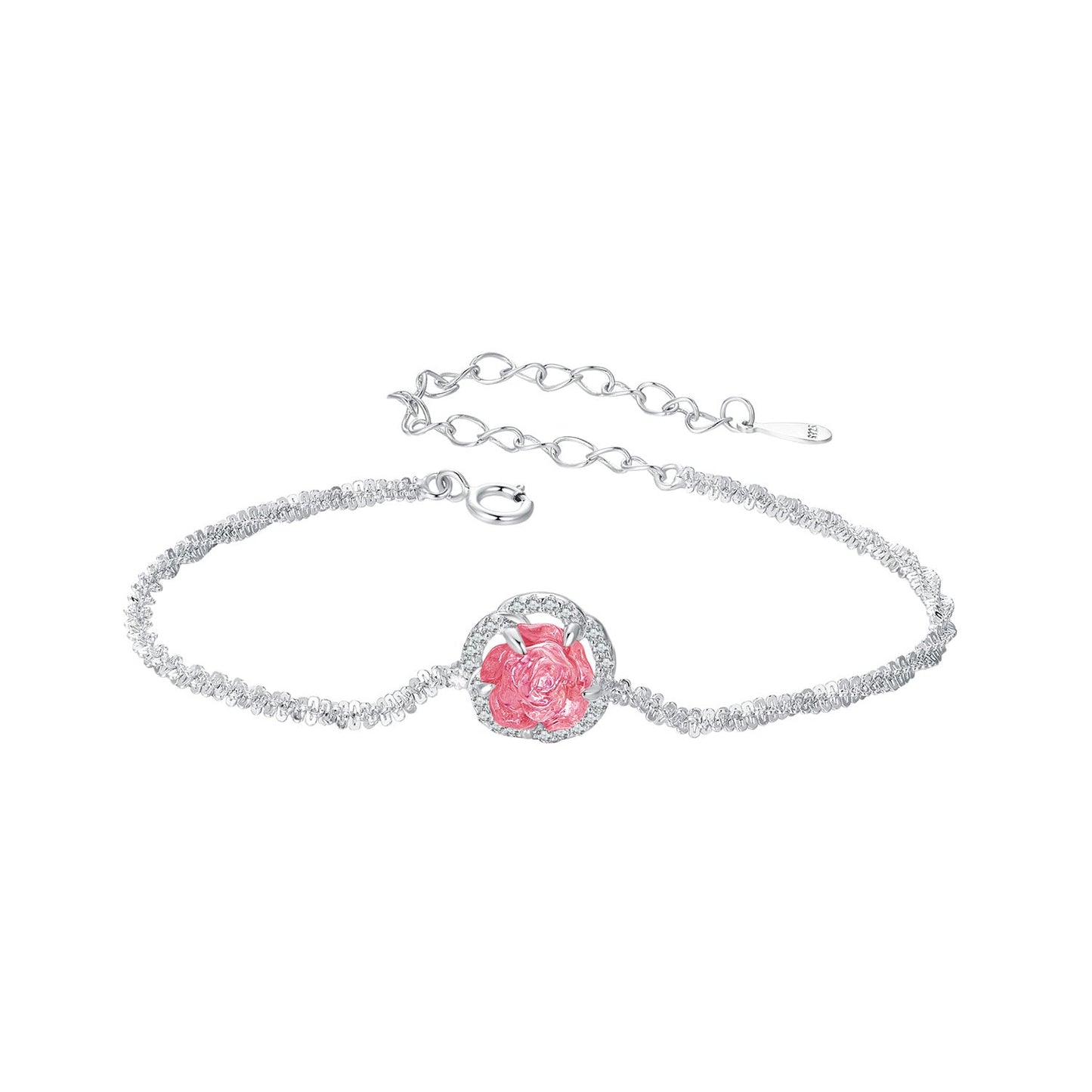 925 Sterling Silver Bracelet 150mm with CZ and Resin