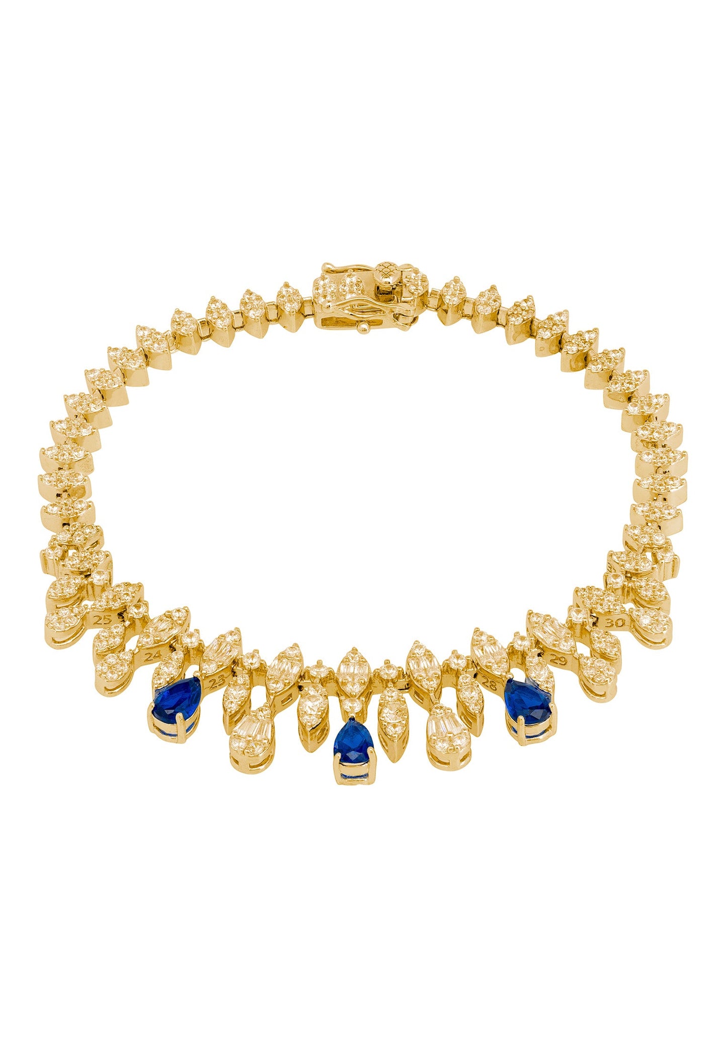 Duchess Sapphire Tennis Bracelet Gold