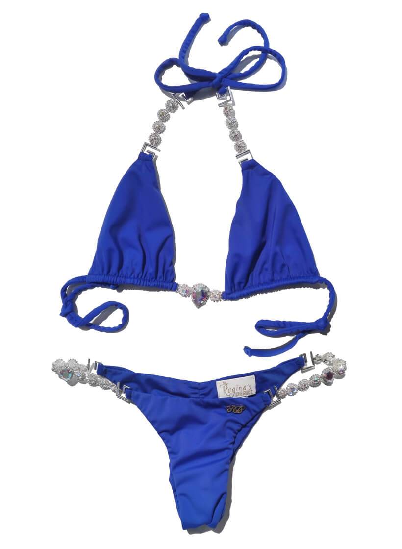 Belle Triangle Top & Skimpy Bottom - Blue