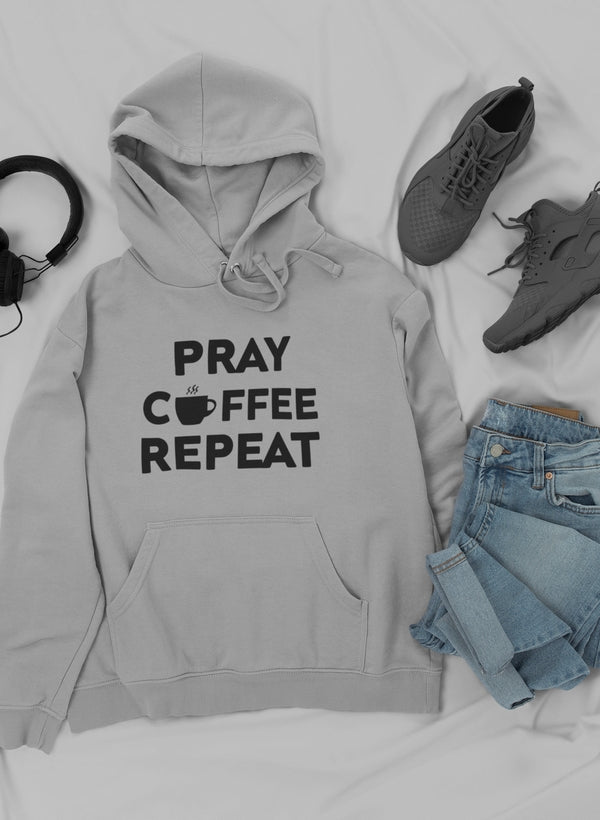 Sudadera con capucha Pray Coffee Repeat