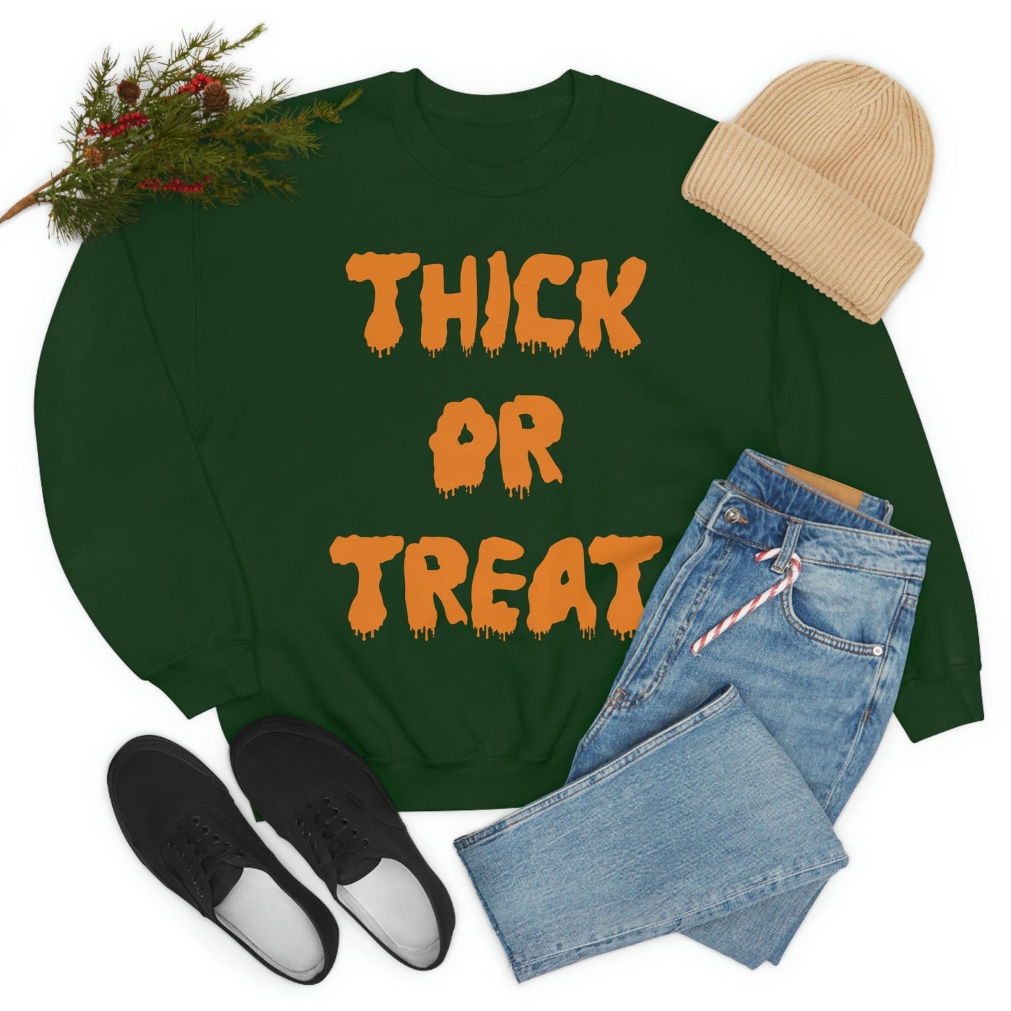 Sudadera con estampado naranja Thick or Treat