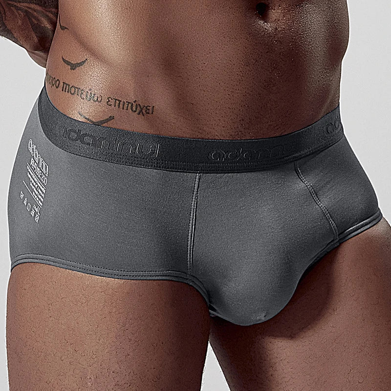 Solid Breathable Bikini Cotton Men Underwear