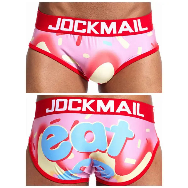 Men's Nylon Ice Silk Animal Cartoon Print Underwear Brief