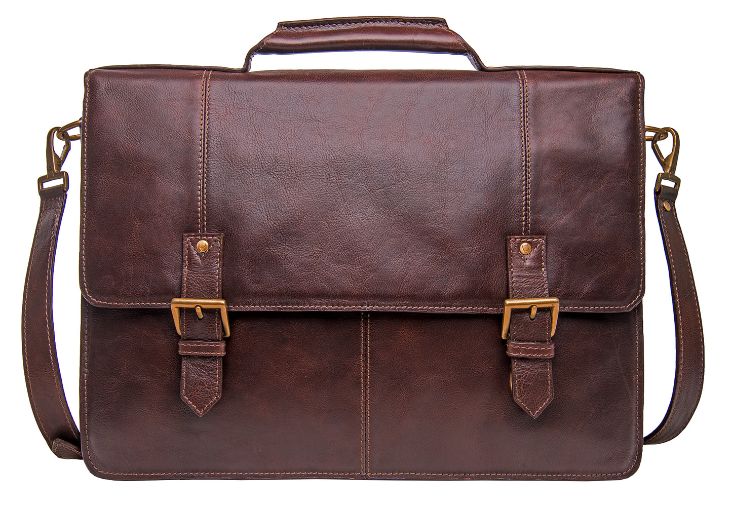 Hidesign Charles Large Double Gusset Leather 17" Laptop Compatible Briefcase Work Bag