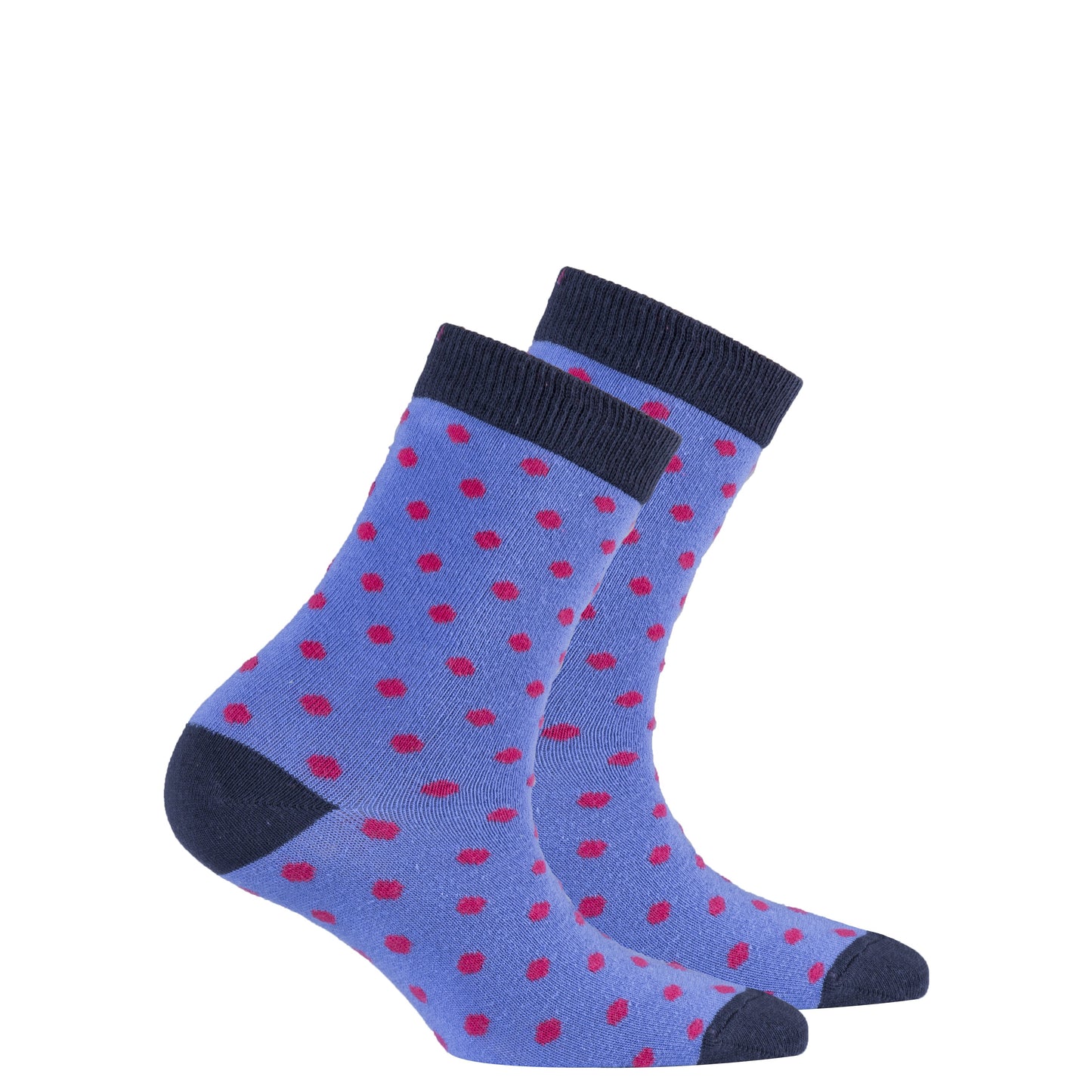 Calcetines infantiles con lunares violetas