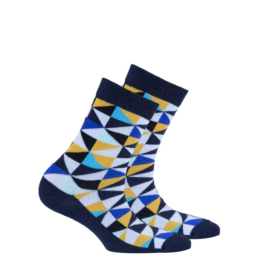 Kids Navy Triangle Socks