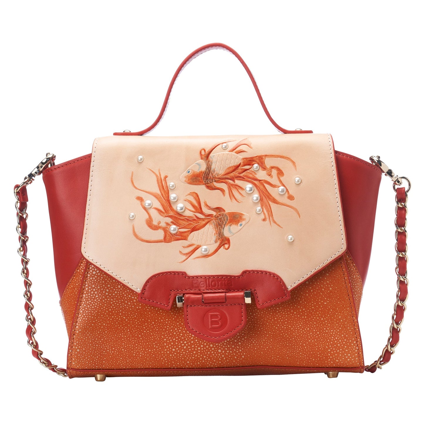 Fish Small Orange Satchel