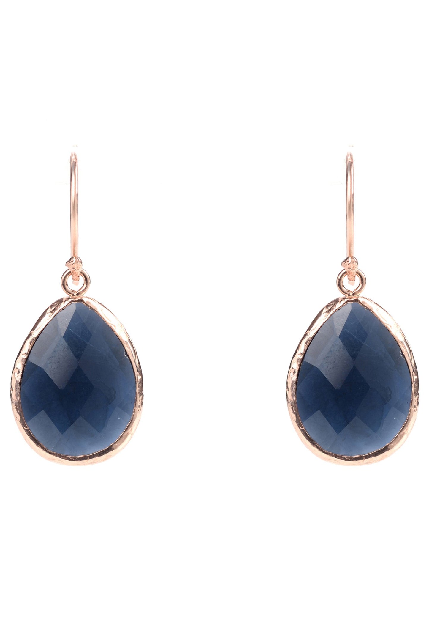 Petite Drop Earring Sapphire Hydro Rosegold