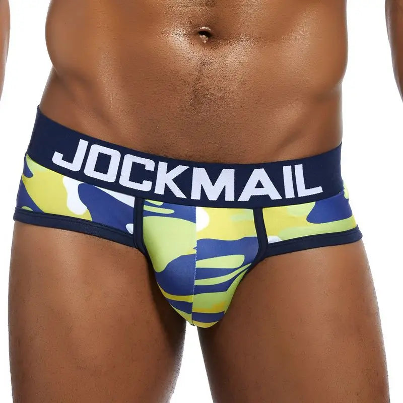 Calzoncillos tipo slip de seda helada con estampado de camuflaje para hombre de JOCKMAIL