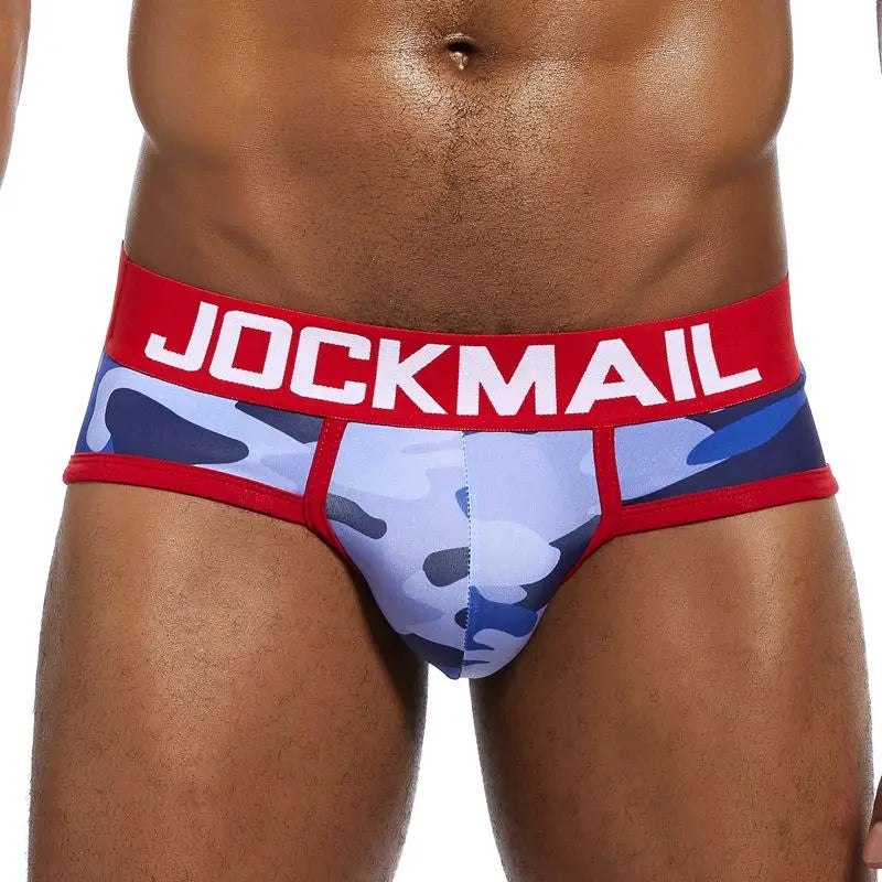 Calzoncillos tipo slip de seda helada con estampado de camuflaje para hombre de JOCKMAIL