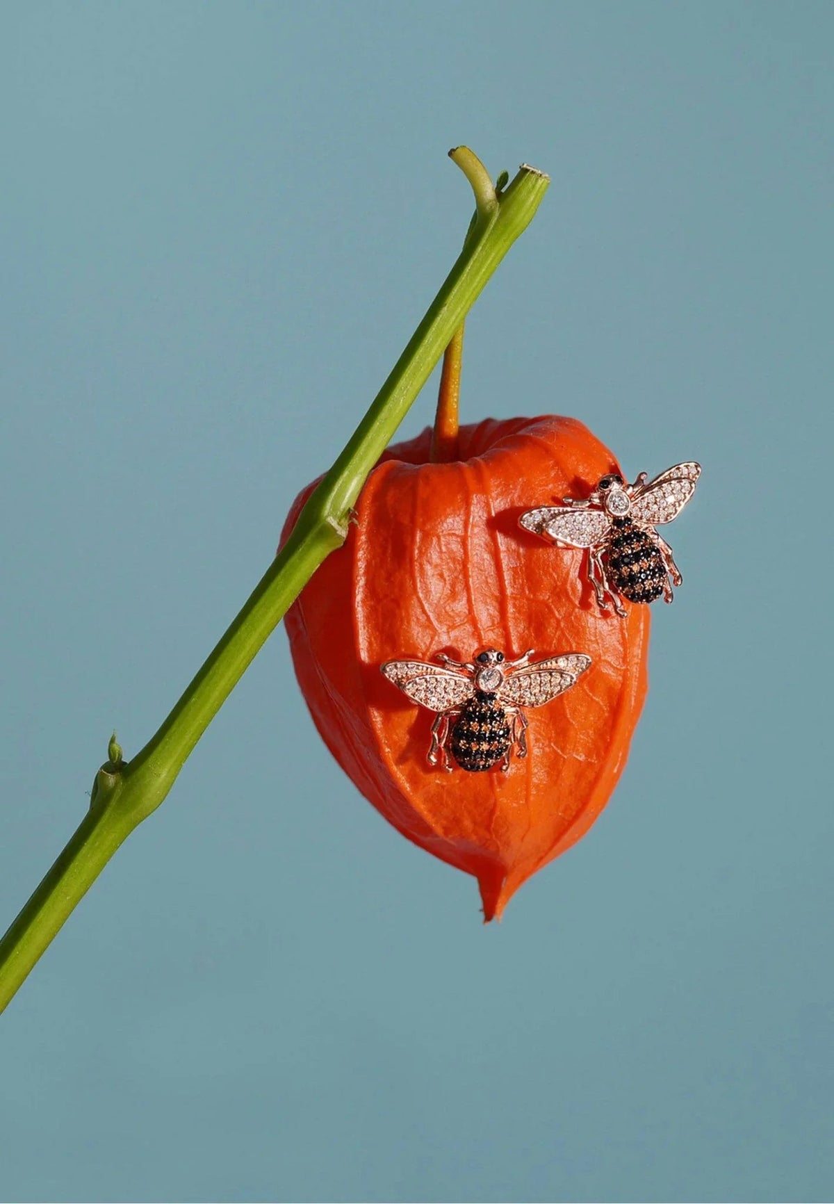 Honey Bee Stud Earrings Gold