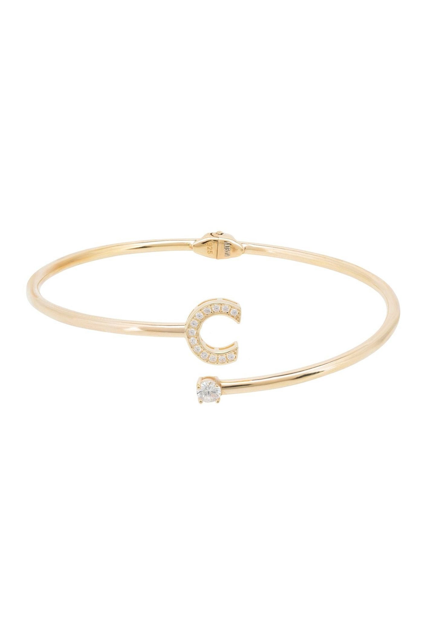 Initial Bangle Gold C
