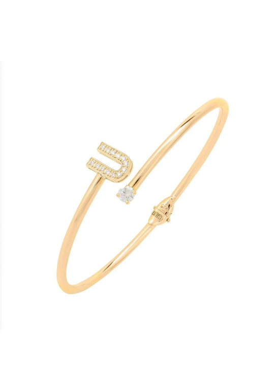 Initial Bangle Gold U