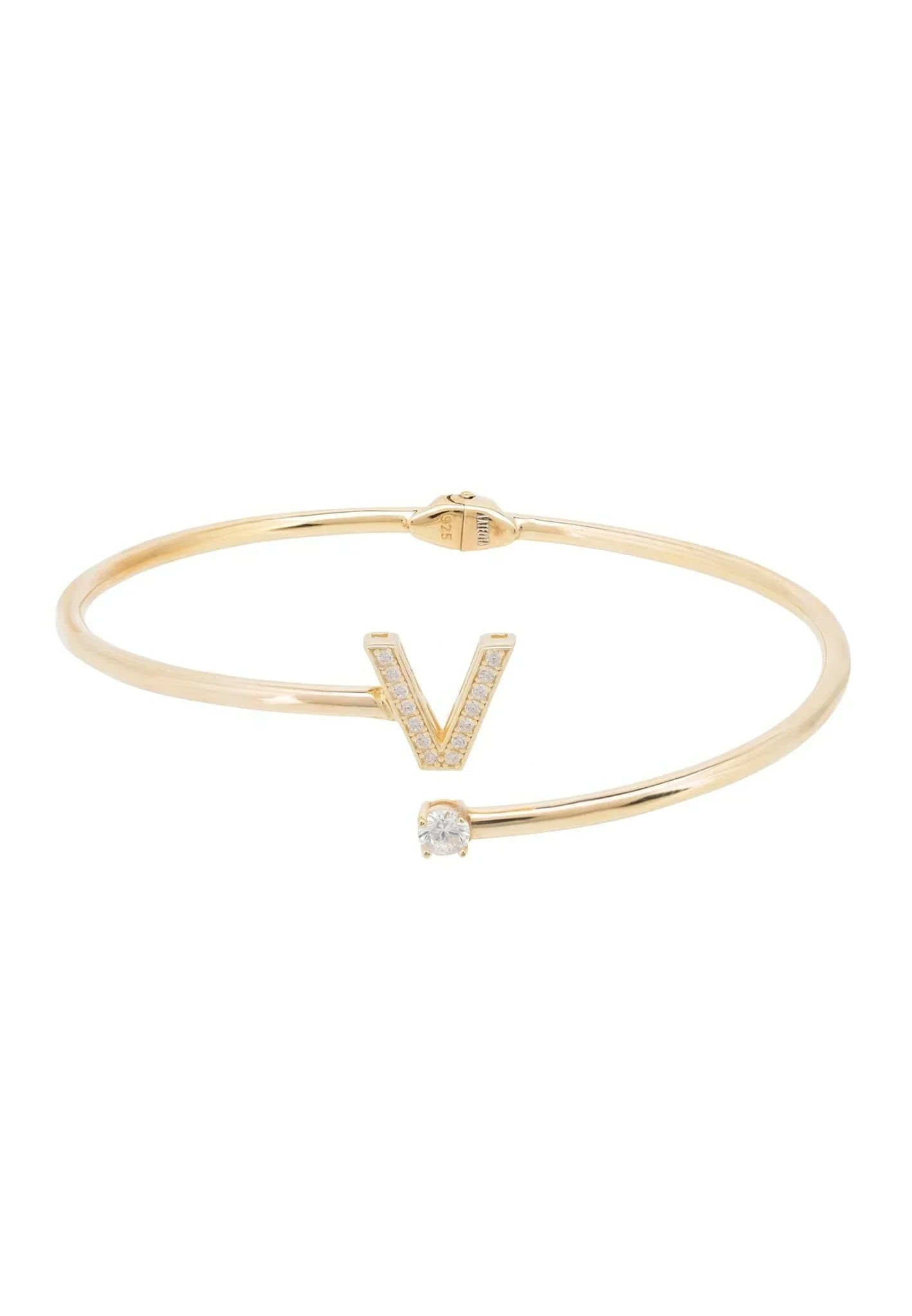 Initial Bangle Gold V