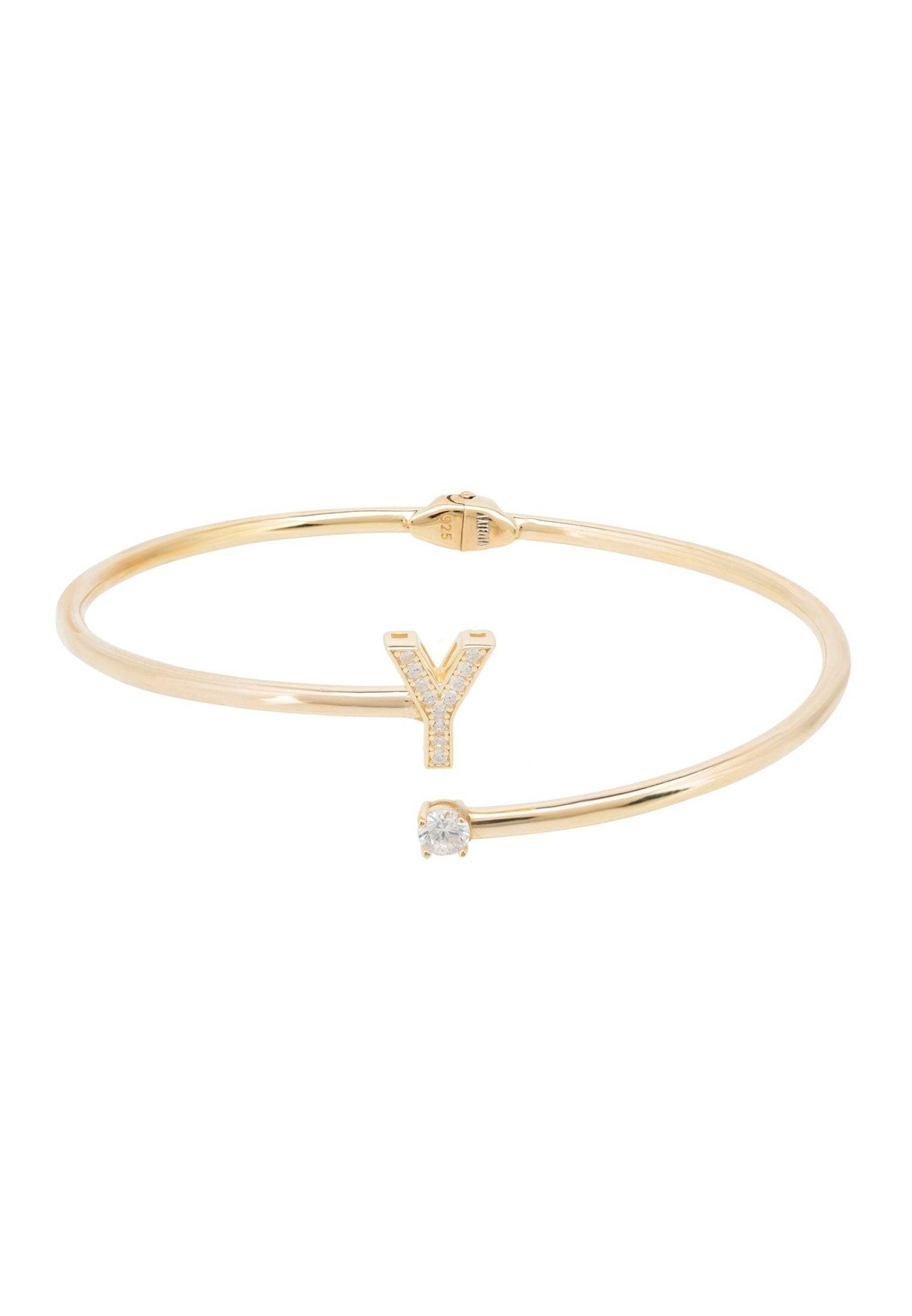 Initial Bangle Gold Y