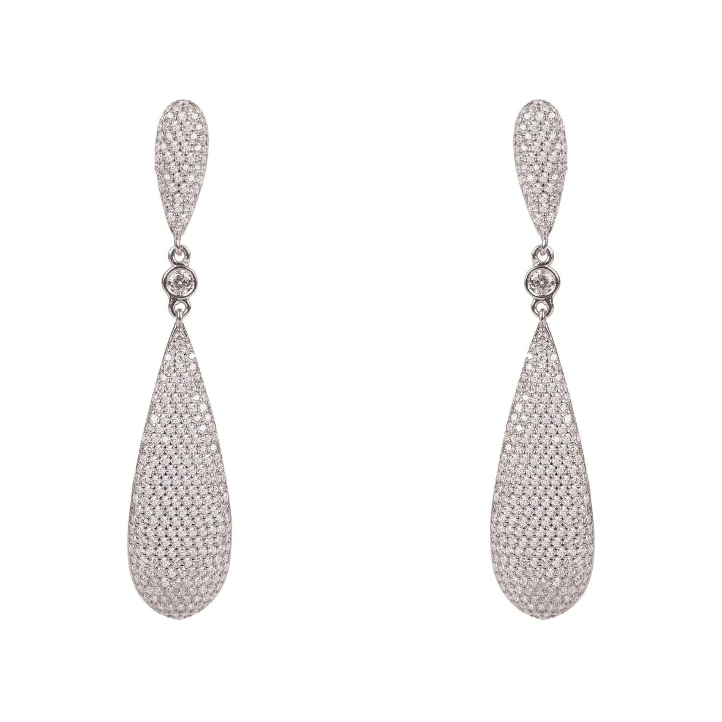 Latelita Long Drop Earrings Silver