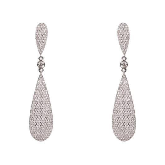 Latelita Long Drop Earrings Silver