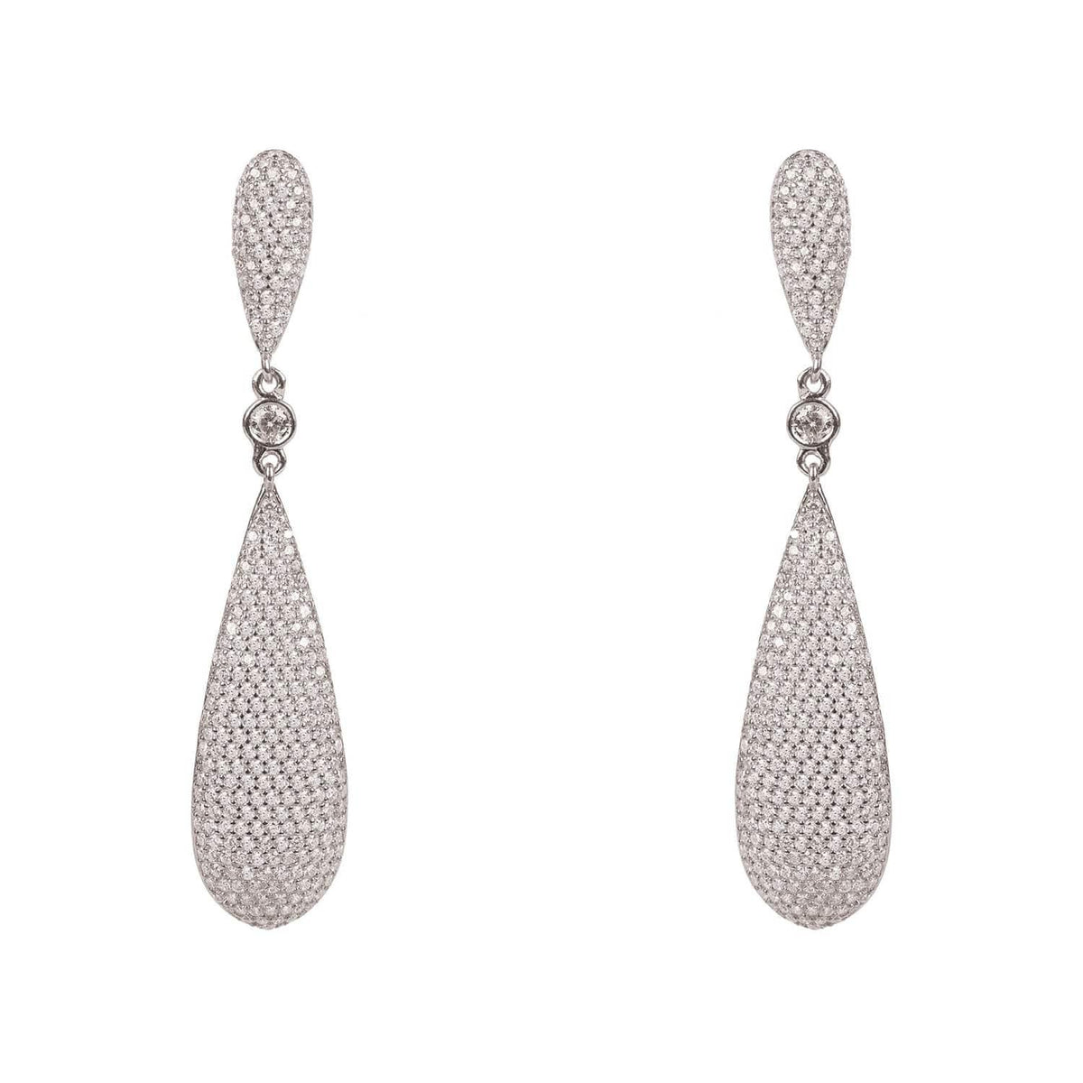 Latelita Long Drop Earrings Silver