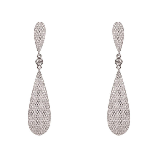 Latelita Long Drop Earrings Silver