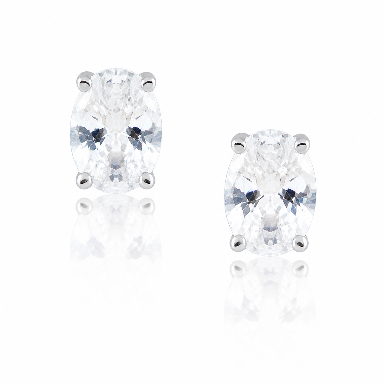 Oval Cut Studs