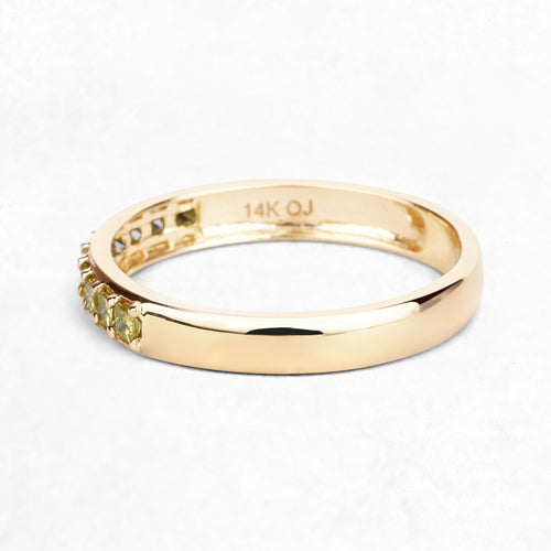0.27 Carat Genuine Yellow Diamond 14K Yellow Gold Ring (SI1-SI2)