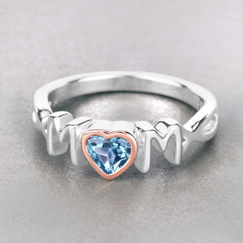 0.52 Carat Genuine Swiss Blue Topaz .925 Sterling Silver Ring