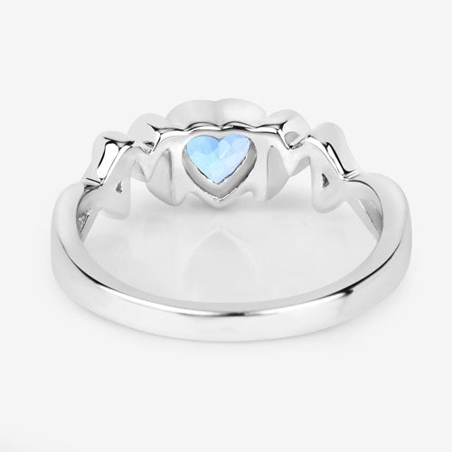 0.52 Carat Genuine Swiss Blue Topaz .925 Sterling Silver Ring