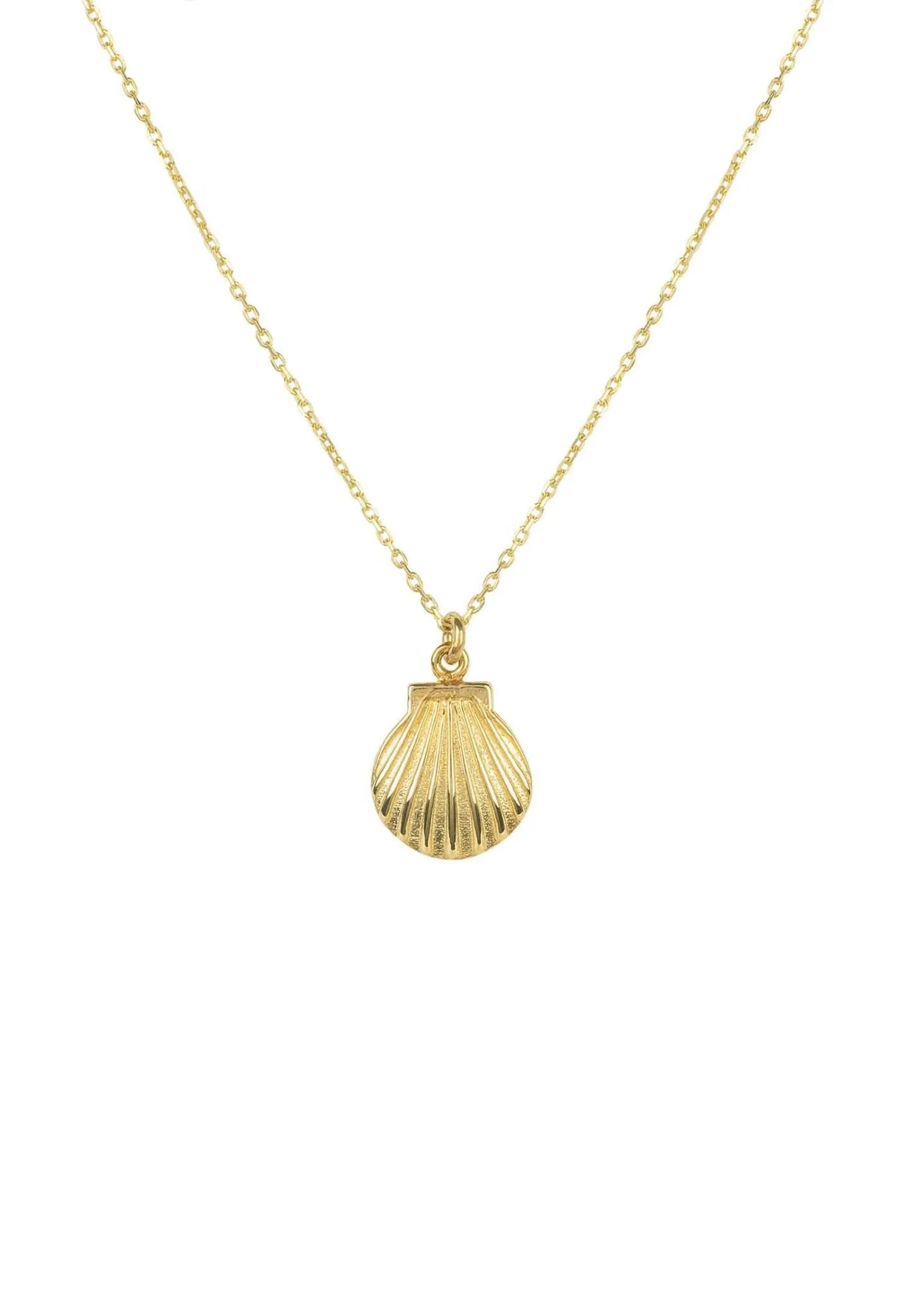 Scallop Mini Shell Necklace Gold