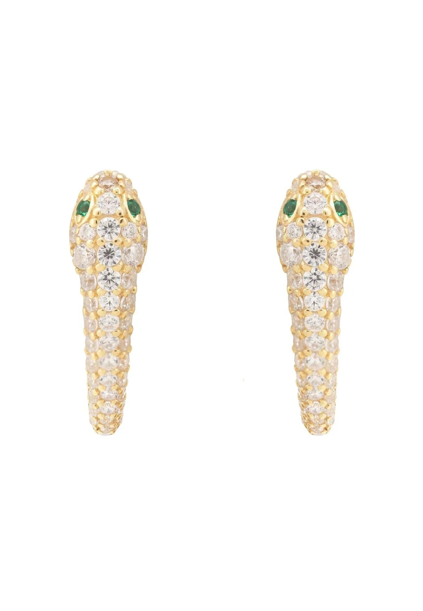 Snake Huggie Hoops Gold