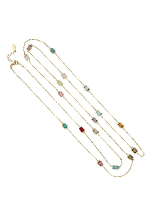 Venice Rainbow 120cm Necklace Gold