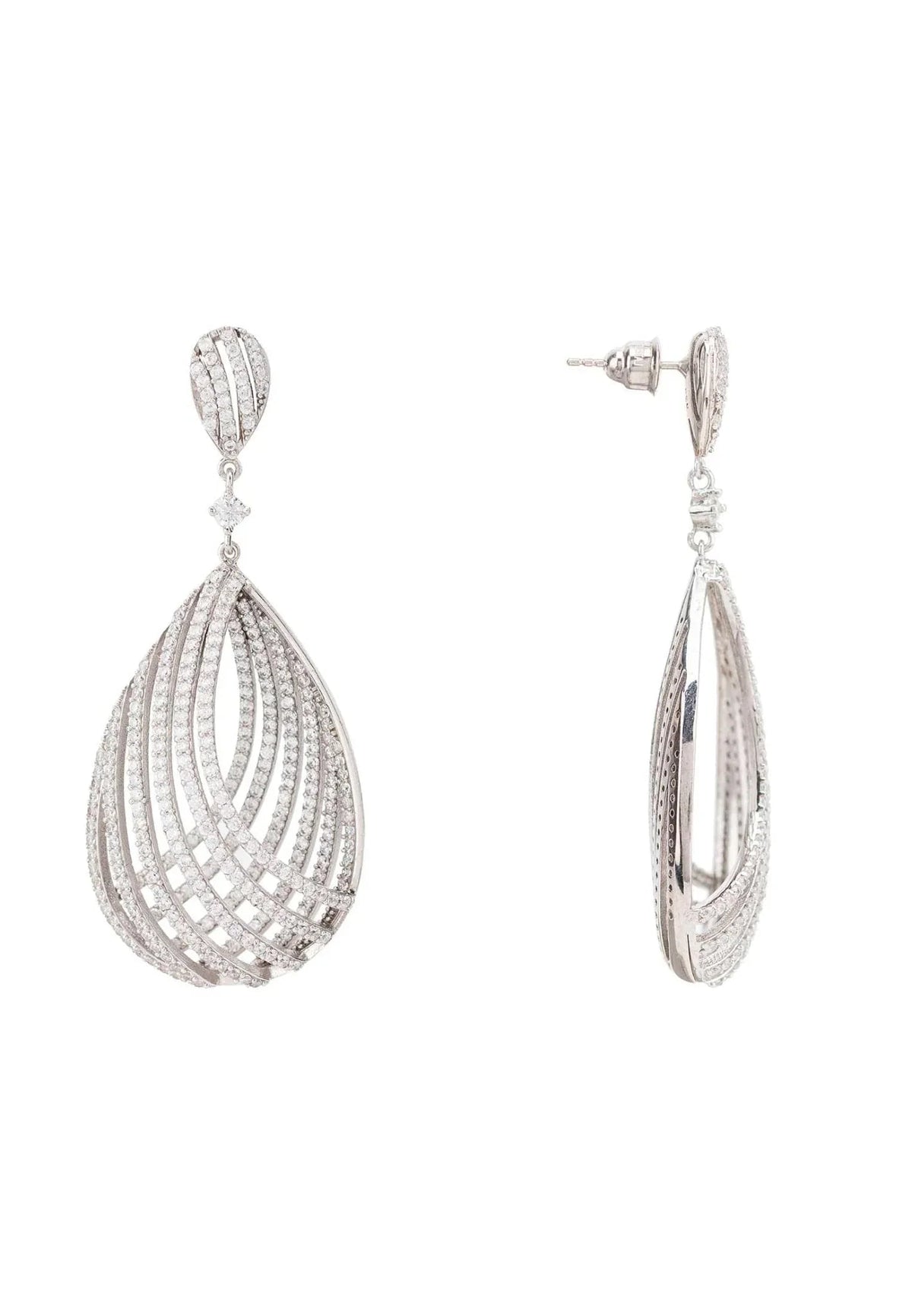 Vortex Teardrop Earring Silver